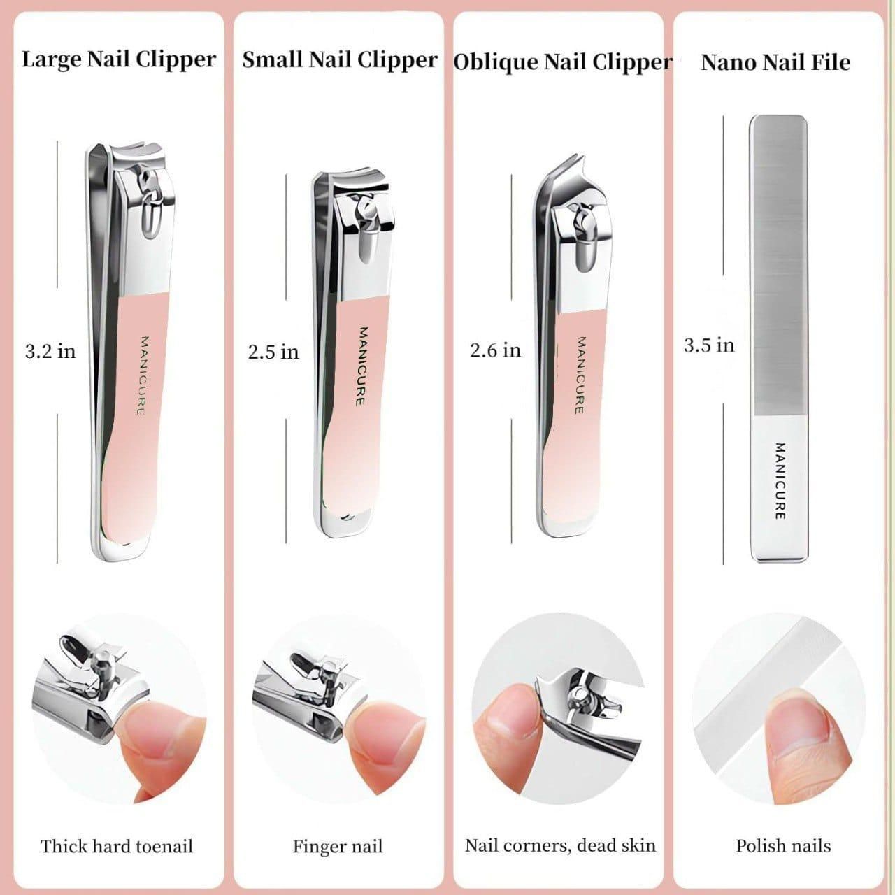 4 in 1 Stainless Steel Nail Clippers Set