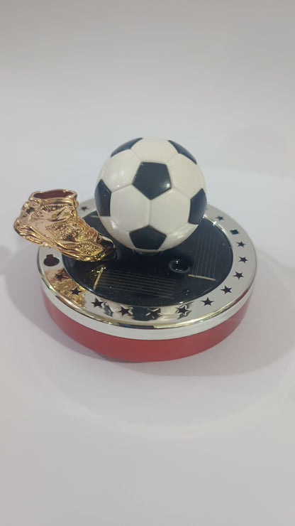 Solar Rotating Football Air Freshener for Car Dashboard