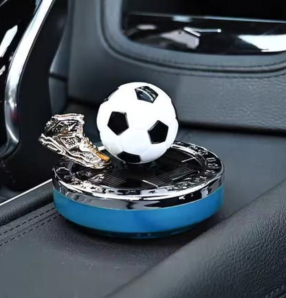 Solar Rotating Football Air Freshener for Car Dashboard