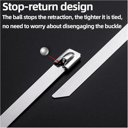 Stainless Steel Cabe Lock Ties (Pack of 10)